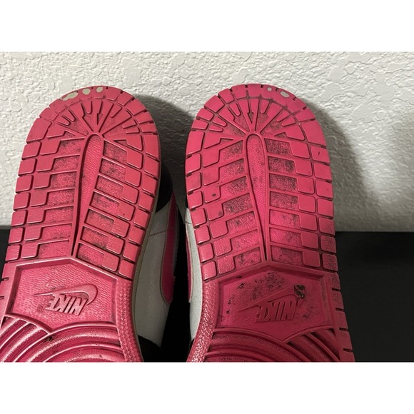 Air Jordan 1 Black Gray Pearl Vivid Pink Size 7Y Sneakers 555112-009 Shoes - Picture 7 of 8